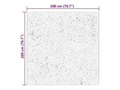 Hester Alfombra de pelo corto suave lavable HUARTE negro 200x200 cm