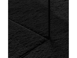 Hester Alfombra de pelo corto suave lavable HUARTE negro 200x200 cm
