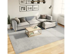 Hester Alfombra de pelo corto suave lavable HUARTE gris 240x340 cm