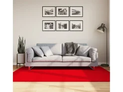 Hester Alfombra de pelo corto suave lavable HUARTE rojo 140x200 cm