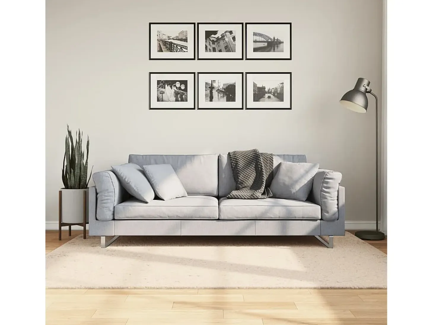 Hester Alfombra de pelo corto suave lavable HUARTE beige 140x200 cm