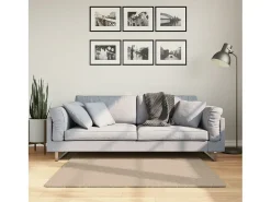 Hester Alfombra de pelo corto suave lavable HUARTE arena 120x120 cm