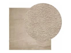 Hester Alfombra de pelo corto suave lavable HUARTE arena 120x120 cm