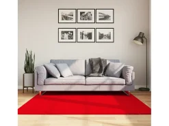 Hester Alfombra de pelo corto suave lavable HUARTE rojo 160x160 cm