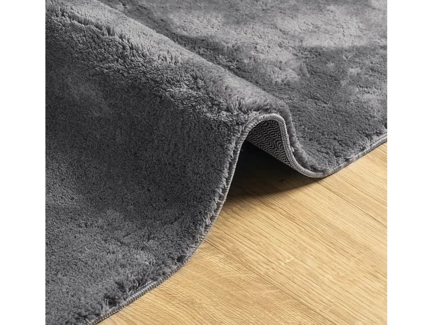Hester Alfombra de pelo corto suave lavable HUARTE antracita 120x170cm