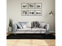 Hester Alfombra de pelo corto suave lavable HUARTE negro 100x200 cm