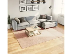 Hester Alfombra de pelo corto suave lavable HUARTE rosado 200x280 cm