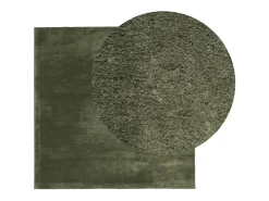 Hester Alfombra pelo corto suave lavable HUARTE verde bosque 200x200cm