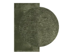 Hester Alfombra pelo corto suave lavable HUARTE verde bosque 80x150 cm