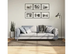 High Point Alfombra pelo largo aspecto brillante ISTAN gris 100x200 cm