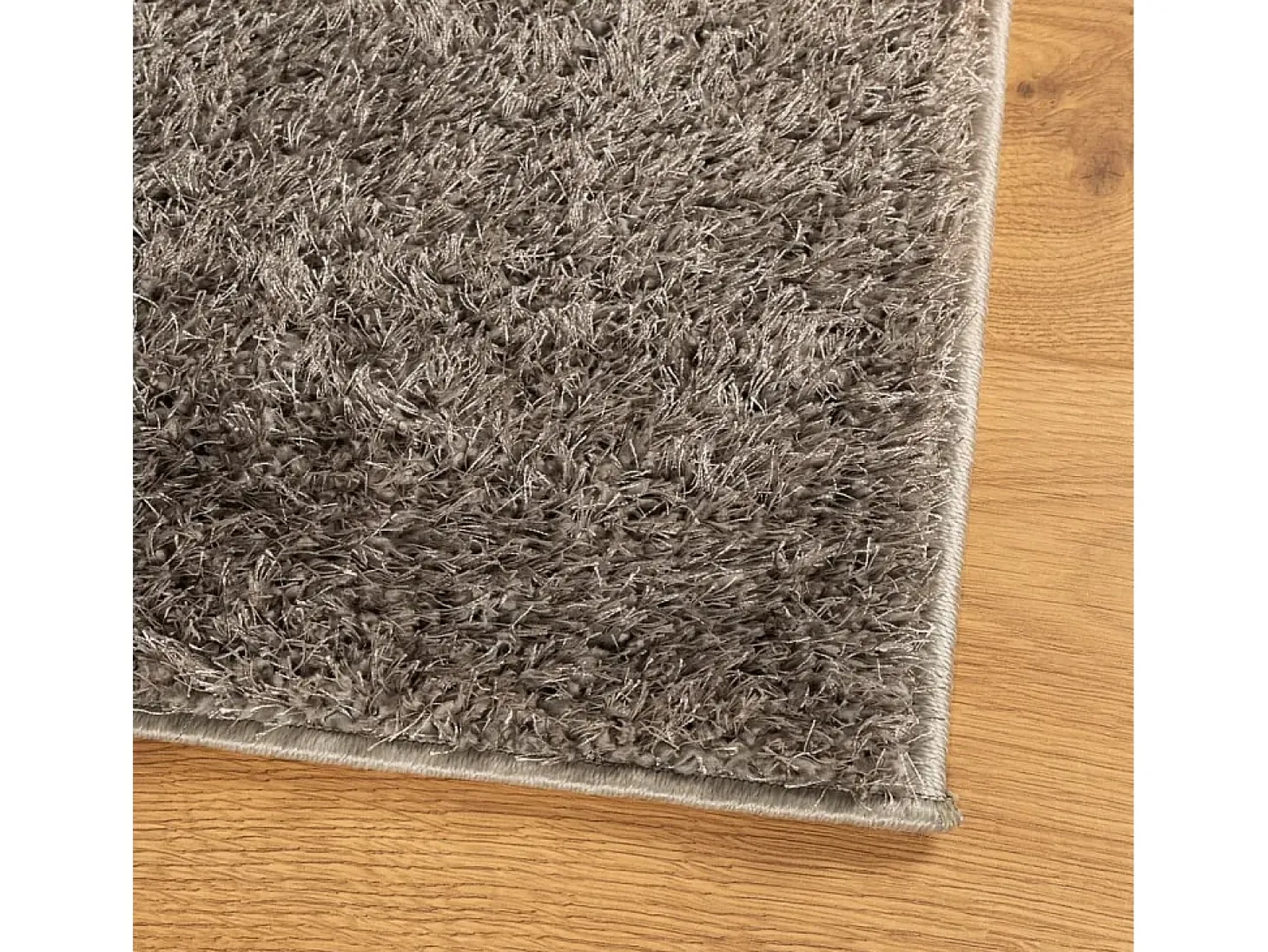 High Point Alfombra pelo largo aspecto brillante ISTAN gris 80x150 cm