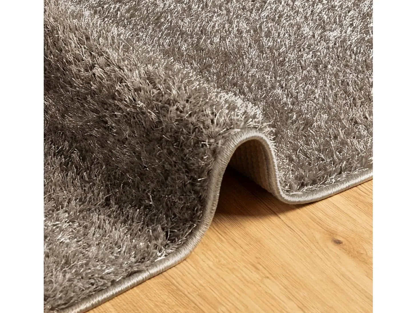 High Point Alfombra pelo largo aspecto brillante ISTAN gris 80x150 cm