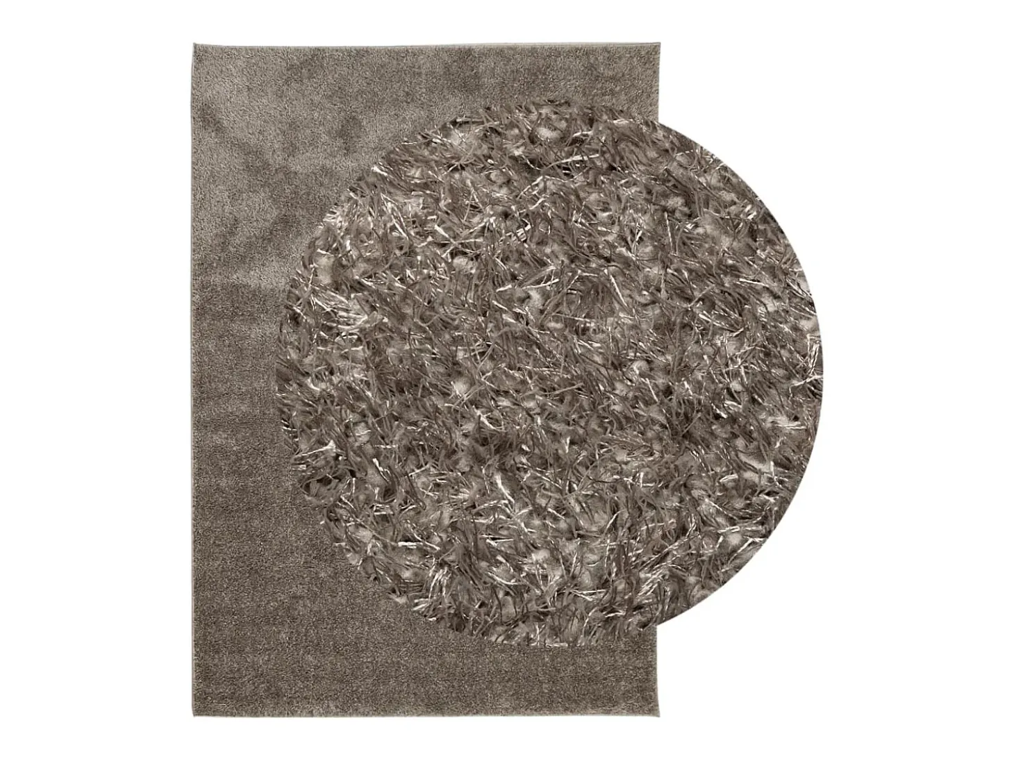 High Point Alfombra pelo largo aspecto brillante ISTAN gris 140x200 cm