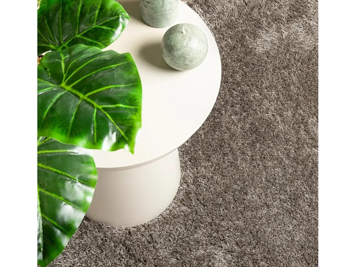 High Point Alfombra pelo largo aspecto brillante ISTAN gris 120x170 cm
