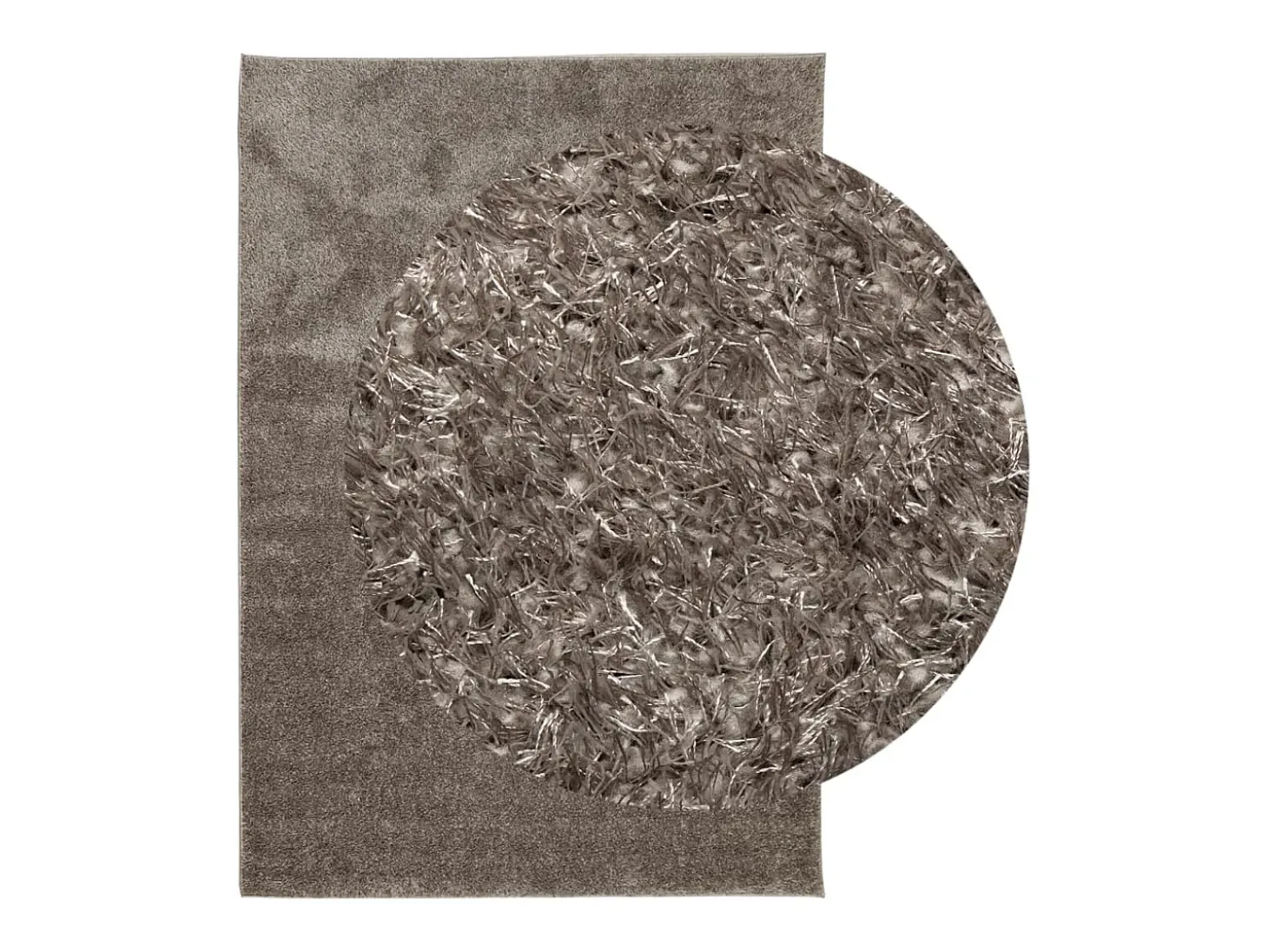 High Point Alfombra pelo largo aspecto brillante ISTAN gris 120x170 cm
