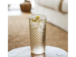 Highball - Juego de 4 copas para cóctel y vino aromático de 41 cl, cristal, diseño elegante - Zafferano, fabricado en Italia