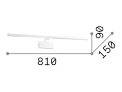 Ideal Lux ALMA - Aplique de pared LED integrado 1 luz Cromado 3000K