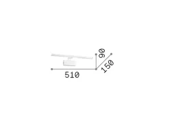 Ideal Lux ALMA - Aplique LED Integrado Cuadro 1 Luz Blanco 3000K