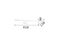 Ideal Lux ALMA - Aplique LED Integrado Cuadro 1 Luz Blanco 3000K