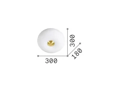 Ideal Lux Arizona - Lámpara de techo empotrada de 2 luces Blanca