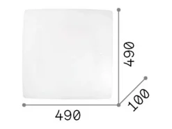 Ideal Lux Celine - Lámpara de empotrar grande de 4 luces blanca, E27