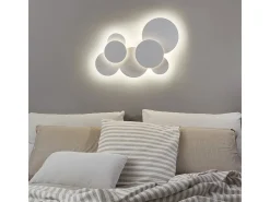 Ideal Lux CLOUD Plafón Decorativo Circles Blanco 52cm 3000K