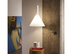 Ideal Lux Cocktail - Lámpara colgante de techo tipo domo grande con 1 luz blanca, E27