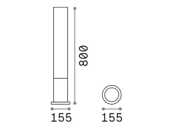 Ideal Lux EDO - Baliza Exterior 1 Luz Café IP44