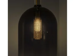 Ideal Lux EMPIRE Lámpara de techo colgante cilíndrica tipo cúpula negra
