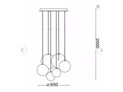 Ideal Lux EQUINOXE Lámpara de techo colgante de 6 luces cromada