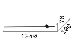 Ideal Lux ESSENCE Aplique Alto Led Integrado Blanco 124cm 3000K