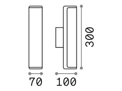 Ideal Lux ETERE - Aplique LED Integrado Exterior 1 Luz Café 4000K IP44