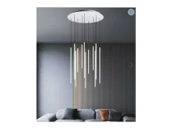 Ideal Lux FILO Lámpara de techo colgante decorativa de 12 gotas en racimo blanca 3000K