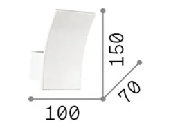 Ideal Lux Fix - Aplique de pared interior LED 1 luz Blanco