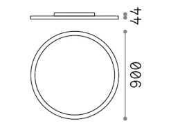 Ideal Lux FLY Foco LED Integrado Semi Empotrado 90cm Blanco, 4000K, IP40