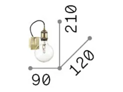 Ideal Lux Frida - 1 luz de pared con acabado bruñido