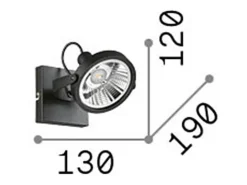Ideal Lux Glim - Lámpara de techo 1 luz Blanca