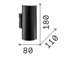 Ideal Lux Hot - 2 Light Up & Down Aplique Negro, GU10