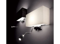 Ideal Lux Hotel - Aplique de pared interior 1 luz Blanca, E27