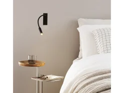 Ideal Lux IO Lámpara de lectura de pared negra 3000K