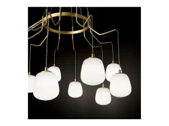 Ideal Lux Karousel - Lámpara colgante de techo de racimo de latón Sat