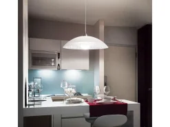 Ideal Lux Lana - Lámpara colgante de techo tipo domo pequeña con 1 luz, cromada, E27