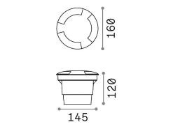 Ideal Lux Lana - Lámpara colgante de techo tipo domo pequeña con 1 luz, cromada, E27