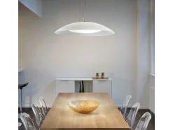 Ideal Lux Lena - Lámpara colgante de techo con 3 luces, color blanco, E27