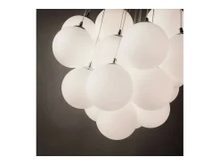 Ideal Lux Mapa Bianco - Lámpara colgante de racimo grande de 22 luces, blanca, E14