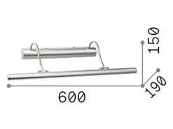 Ideal Lux Mirror-10 - Aplique de pared con 4 luces Cromado, G9