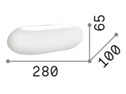 Ideal Lux Moris - Aplique de pared interior 2 luces Blanca, G9