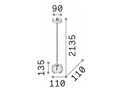 Ideal Lux MR - Lámpara colgante de techo Globe para interiores 1 luz Blanca, GU10