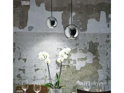 Ideal Lux Mr Jack - Lámpara colgante de techo tipo domo grande con 1 luz, cromada, GU10