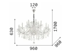 Ideal Lux Napoleon - Luz Colgante Luz Dorado